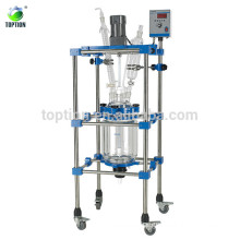 Auto-control vacuum jacket glass reactor 10L-100L (PTFE sealing) for sale